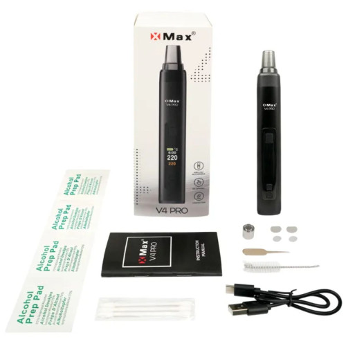 Max V4 Pro vaporizer, srebrne barve