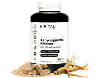Ašvaganda HiVital 9000 mg, 180 veganskih kapsul 