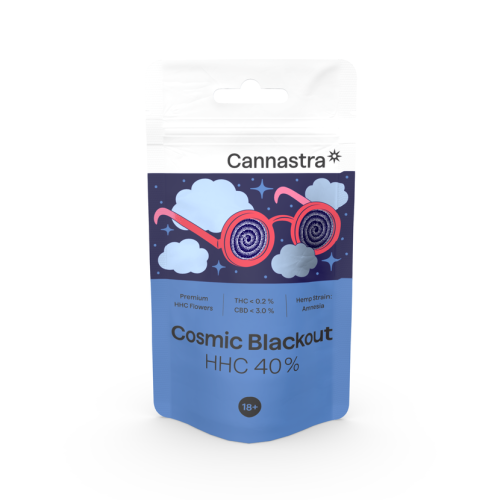 HHC vršički 40 % Cannastra, Cosmic Blackout, 1 g (Indoor)