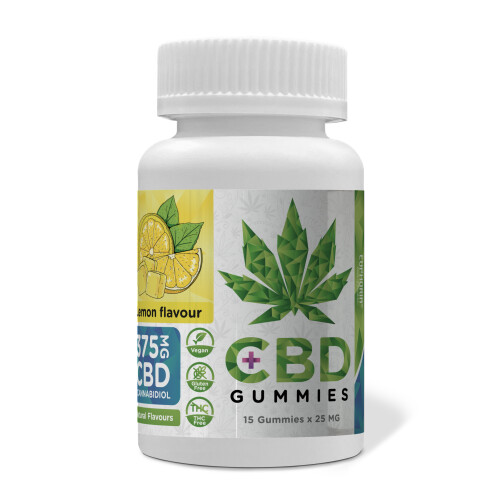 CBD Gummies Lemon Euphoria, VEGAN, 375 mg CBD (15 kosov)
