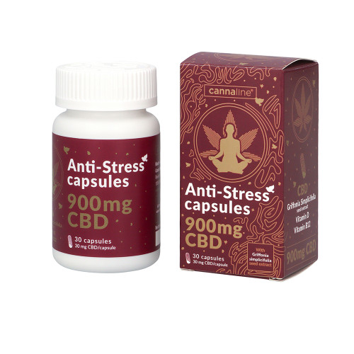 CBD kapsule proti stresu Cannaline ANTI-STRESS, 900 mg CBD