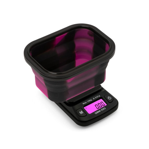 Digitalna tehtnica SBM-100 - 100 x 0.01 g, pink-black