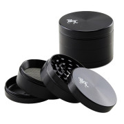 Alu Grinder Black Leaf, 4-delni 