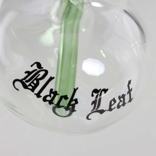 Stekleni Bong Black Leaf Bubbler Green, 18 cm 