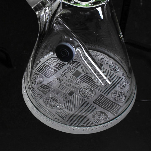 Stekleni Bong Black Leaf Beaker Bong Ice, 40 cm 