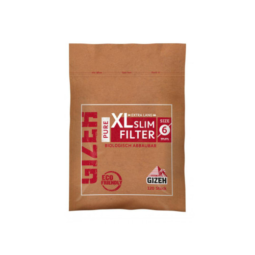 Gizeh Pure XL Slim Filters, biorazgradljivi filtri, 6 mm