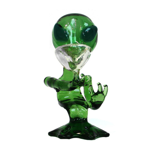 Stekleni bong Green Alien, 15 cm 