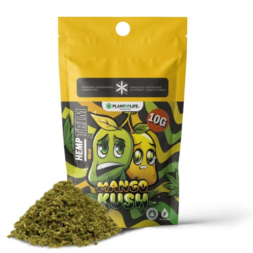CBD mleti vršički - Hemp Trim - Mango Kush, 3-8 % CBD, 10 g (Indoor)