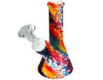 Silikonski bong Painting Splash Multicolor, 13 cm