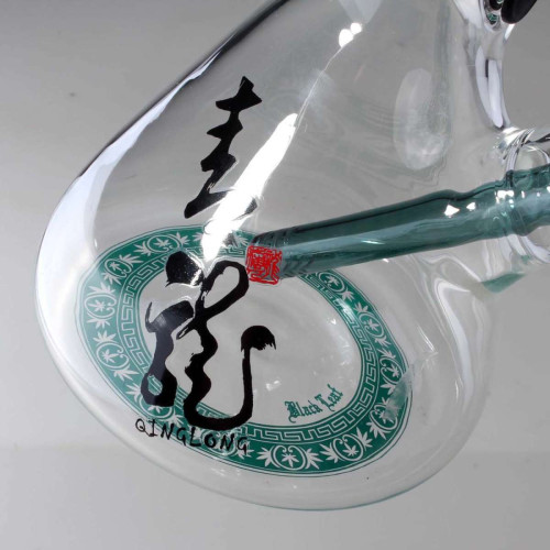 Stekleni beaker bong Qinglong, 40 cm