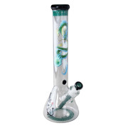 Stekleni beaker bong Qinglong, 40 cm