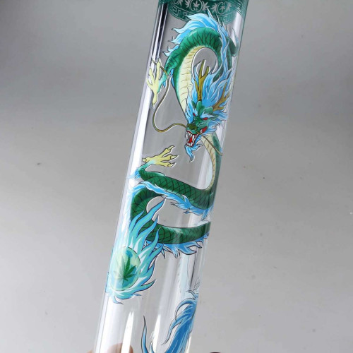 Stekleni beaker bong Qinglong, 40 cm