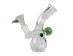 Mini stekleni bong bubbler Green, 15 cm