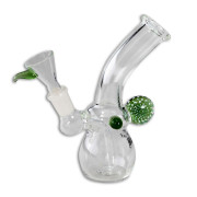 Mini stekleni bong bubbler Green, 15 cm