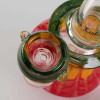 Mini stekleni bong bubbler Rasta, 16 cm