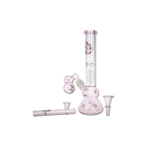 Stekleni bong Bitch, 30 cm - 4-delni set, Black Leaf