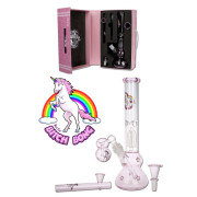 Stekleni bong Bitch, 30 cm - 4-delni set, Black Leaf