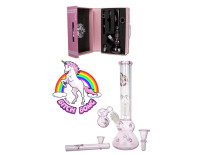 Stekleni bong Bitch, 30 cm - 4-delni set, Black Leaf