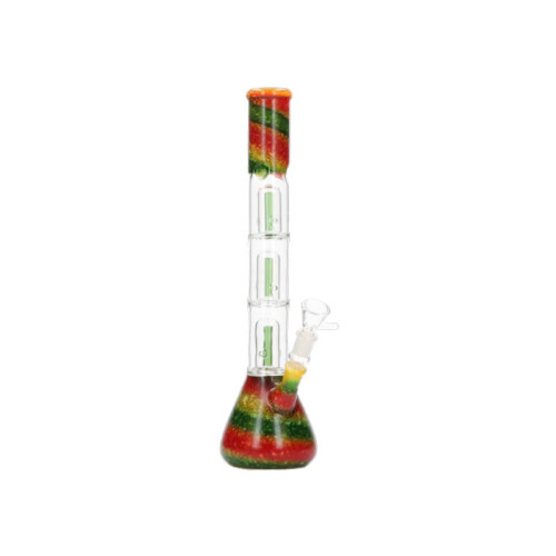 Stekleni bong Ice+Percolator Rasta, 37 cm