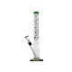 Stekleni bong Twister, prozoren-zelen, 35 cm