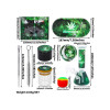 Stekleni mini bong - 6-delni set Hemp Leaf 420