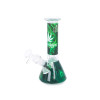 Stekleni mini bong - 6-delni set Hemp Leaf 420