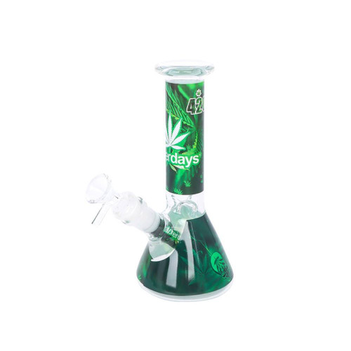 Stekleni mini bong - 6-delni set Hemp Leaf 420