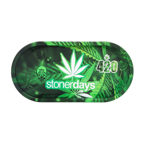 Stekleni mini bong - 6-delni set Hemp Leaf 420