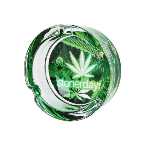 Stekleni mini bong - 6-delni set Hemp Leaf 420