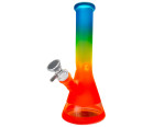 Stekleni bong Rainbow Gradient, oranžen, 25 cm