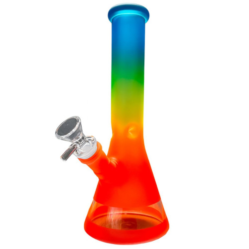Stekleni bong Rainbow Gradient, oranžen, 25 cm