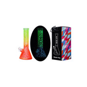 Stekleni bong Rainbow, orange neon glow, 32 cm