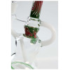 Steklen Recycler Bong Art, zelen, 21 cm