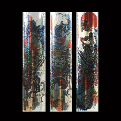 Stekleni ice bong Ronin + Geisha, 40 cm - 3-delni set, Black Leaf