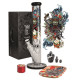 Stekleni ice bong Ronin + Geisha, 40 cm - 3-delni set, Black Leaf