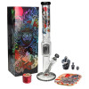 Stekleni ice bong Ronin + Geisha, 50 cm - 3-delni set, Black Leaf