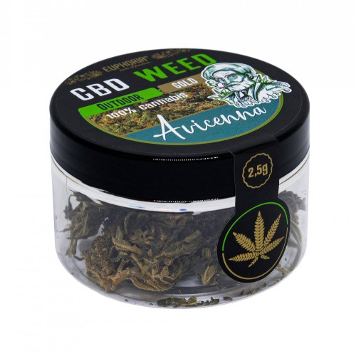 CBD vršički Gold Avicenna, 5–6 % CBD, 2,5 g