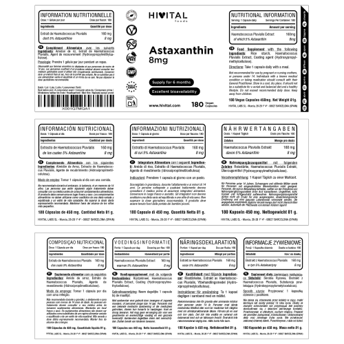 Astaksantin 8 mg, HiVital, 180 kapsul