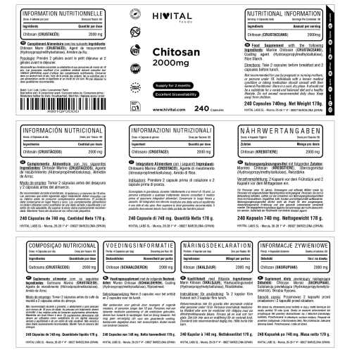 Hitozan HiVital 2000 mg, 240 kapsul