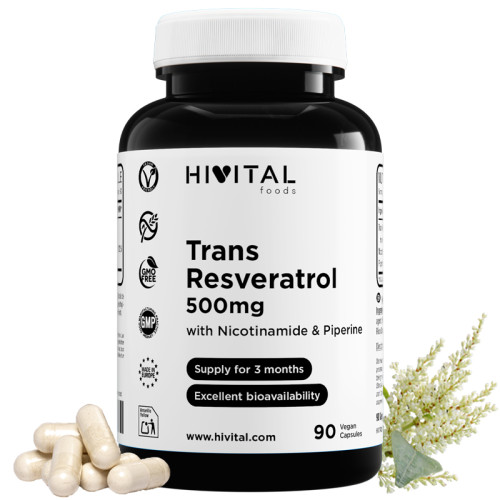 Resveratrol HiVital 500 mg, 90 kapsul