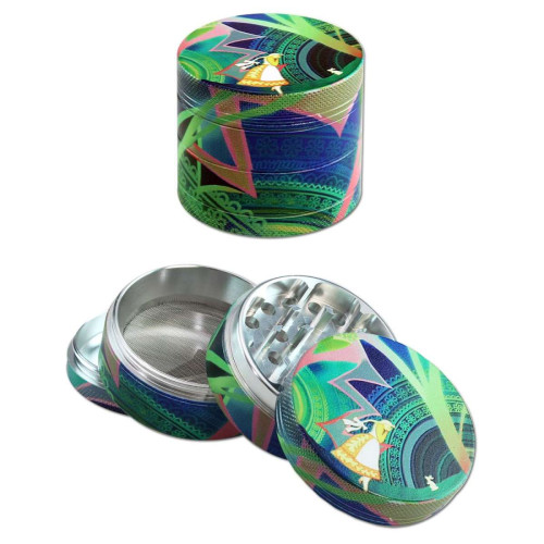 Alu grinder Alica, 4-delni, 53 mm, Black Leaf