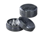 Alu grinder Black Leaf, graviran, 2-delni, 53 mm