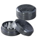 Alu grinder Black Leaf, graviran, 2-delni, 53 mm