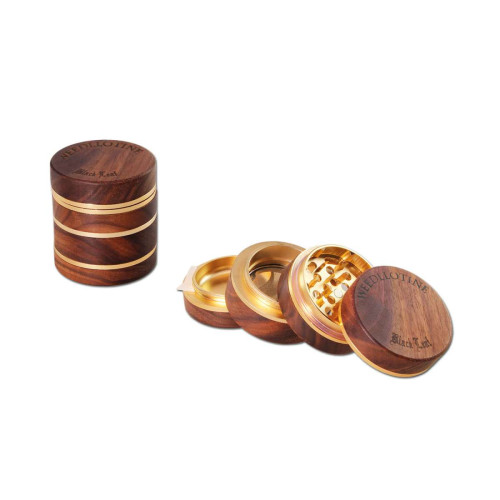 Grinder iz lesa in aluminija Golden, 4-delni
