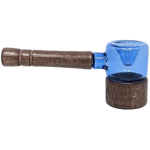 Steklena pipa Sherlock z lesenim ročajem - Snoop Dogg Lbs, 13 cm
