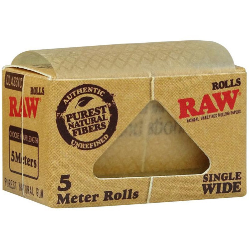 Raw Rolls Classic Single Wide papirčki v rolici, 5 m