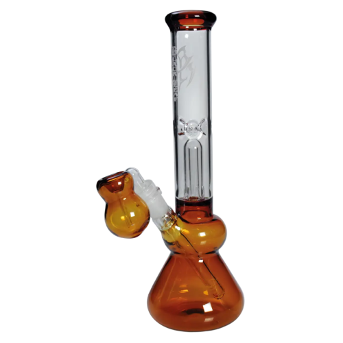 Stekleni ice bong s perkolatorjem, jantar, 31 cm