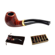 Lesena pipa Excellent z obročem, 9 mm filter