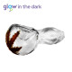 Steklena pipa Glow in the dark, 10 cm, prozorna