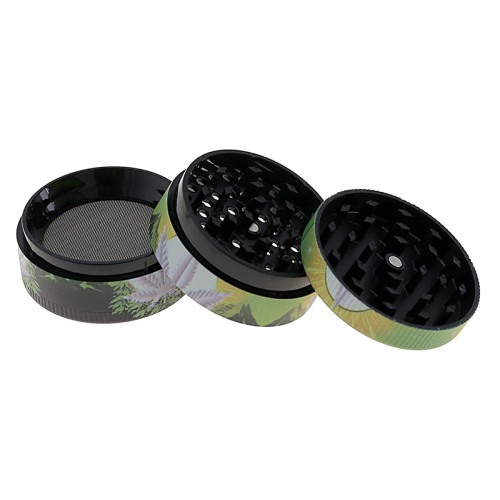 Set ročna pipa Hemp Leaf v etuiju + mlinček, vžigalnik, mrežice in pladenj